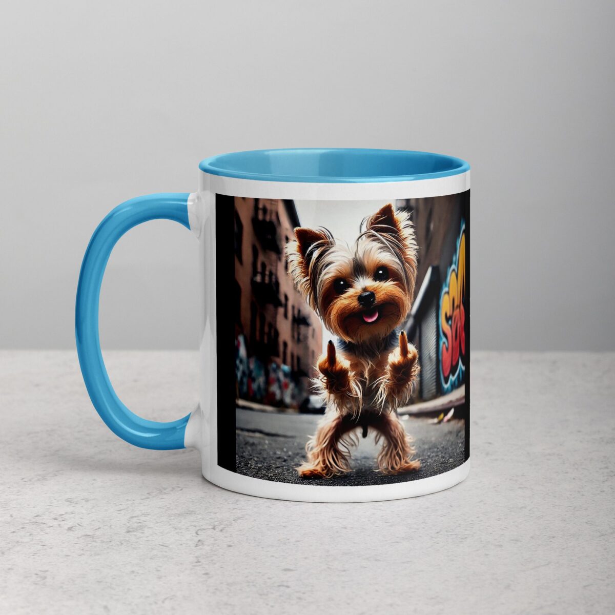 Yorkie Middle Finger Coffee Mug & Tea Cup - Image 14