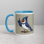 Middle Finger Blue Jay Coffee Mug & Tea Cup - Image 14