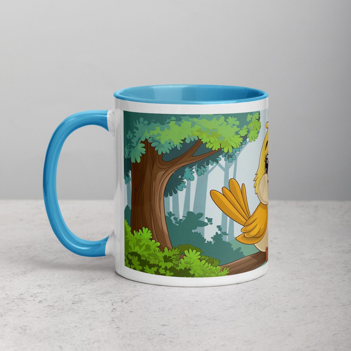 Cute Bird in Forest Coffee Mug & Tea Cup - Image 14