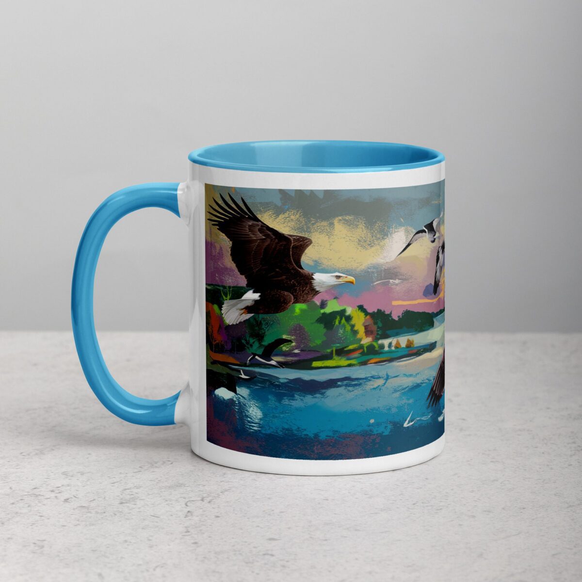 Flying Birds Graffiti Style Coffee Mugs & Tea Cup - Image 14