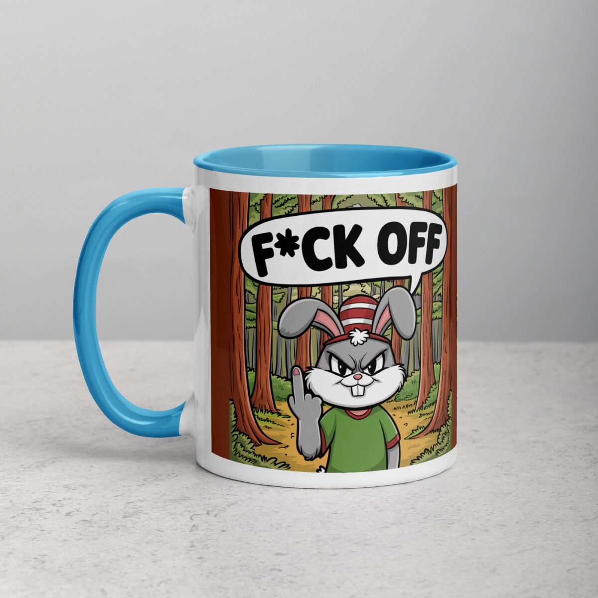 Bunny Rabbit Middle Finger Coffee Mug & Tea Cup - Image 14