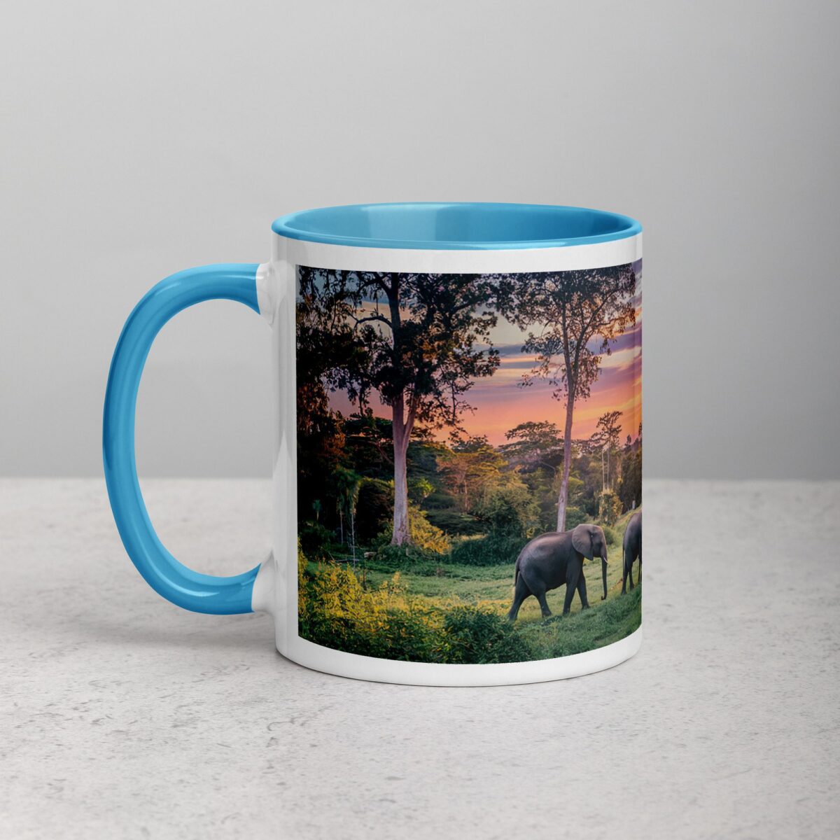 Elephant Jungle Sunset Coffee Mug & Tea Cup - Image 14