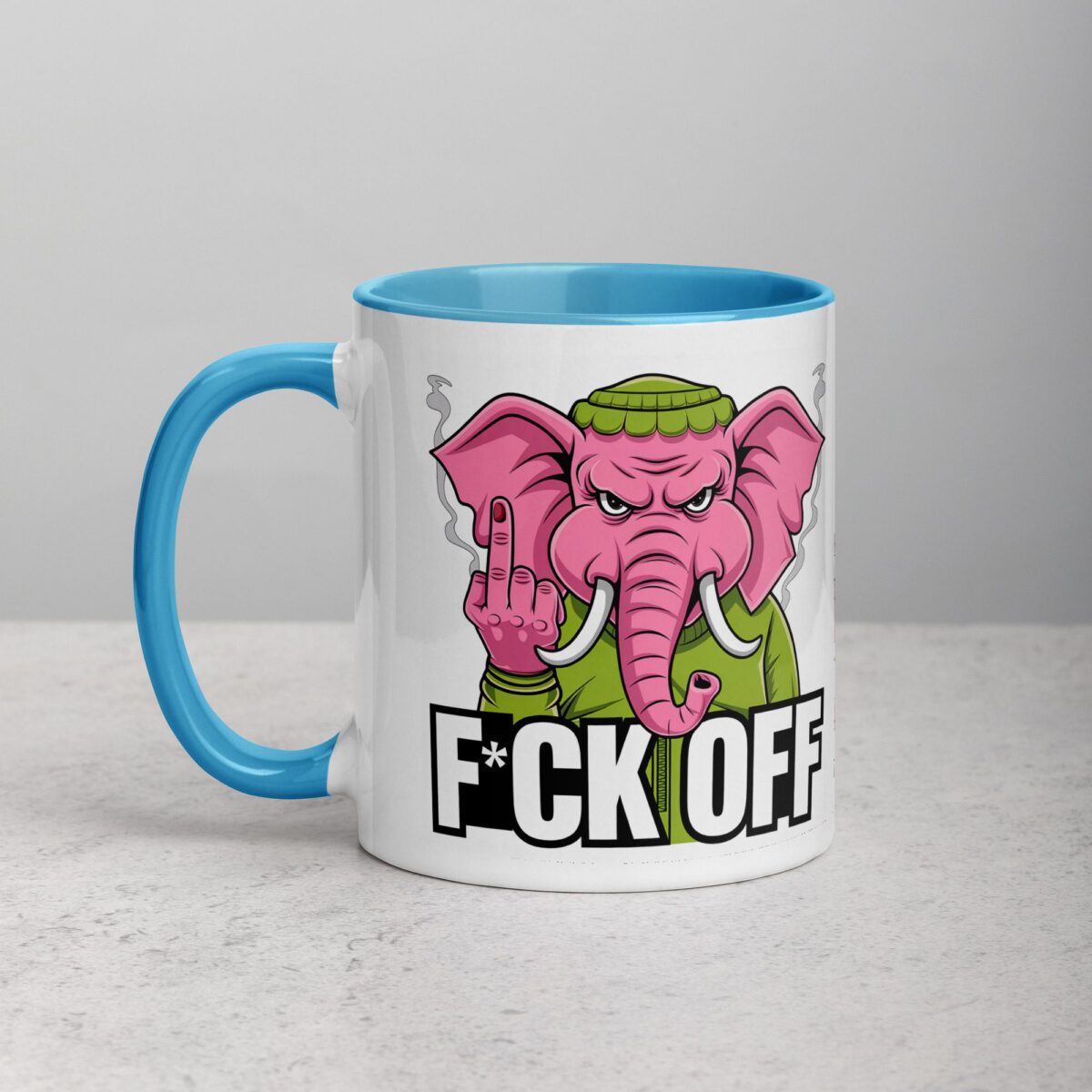 Elephant Middle Finger Coffee Mug & Tea Cup - Image 14