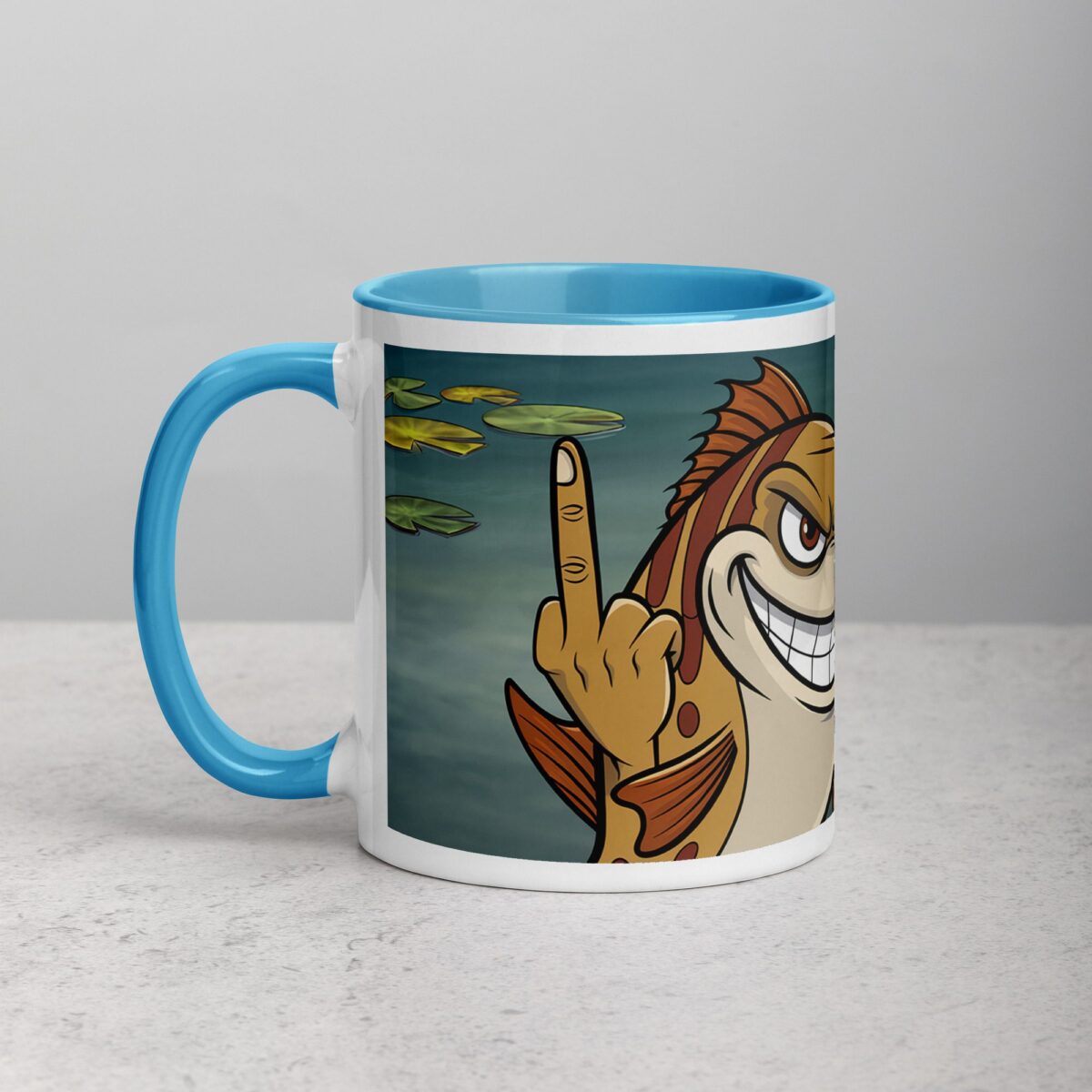 Middle Finger Fish Coffee Mug & Tea Cup - Image 14