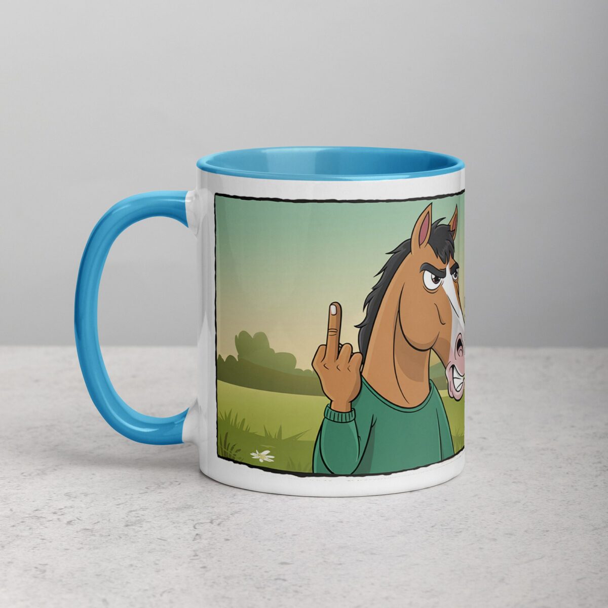 Middle Finger Horse Coffee Mug & Tea Cup - Image 14