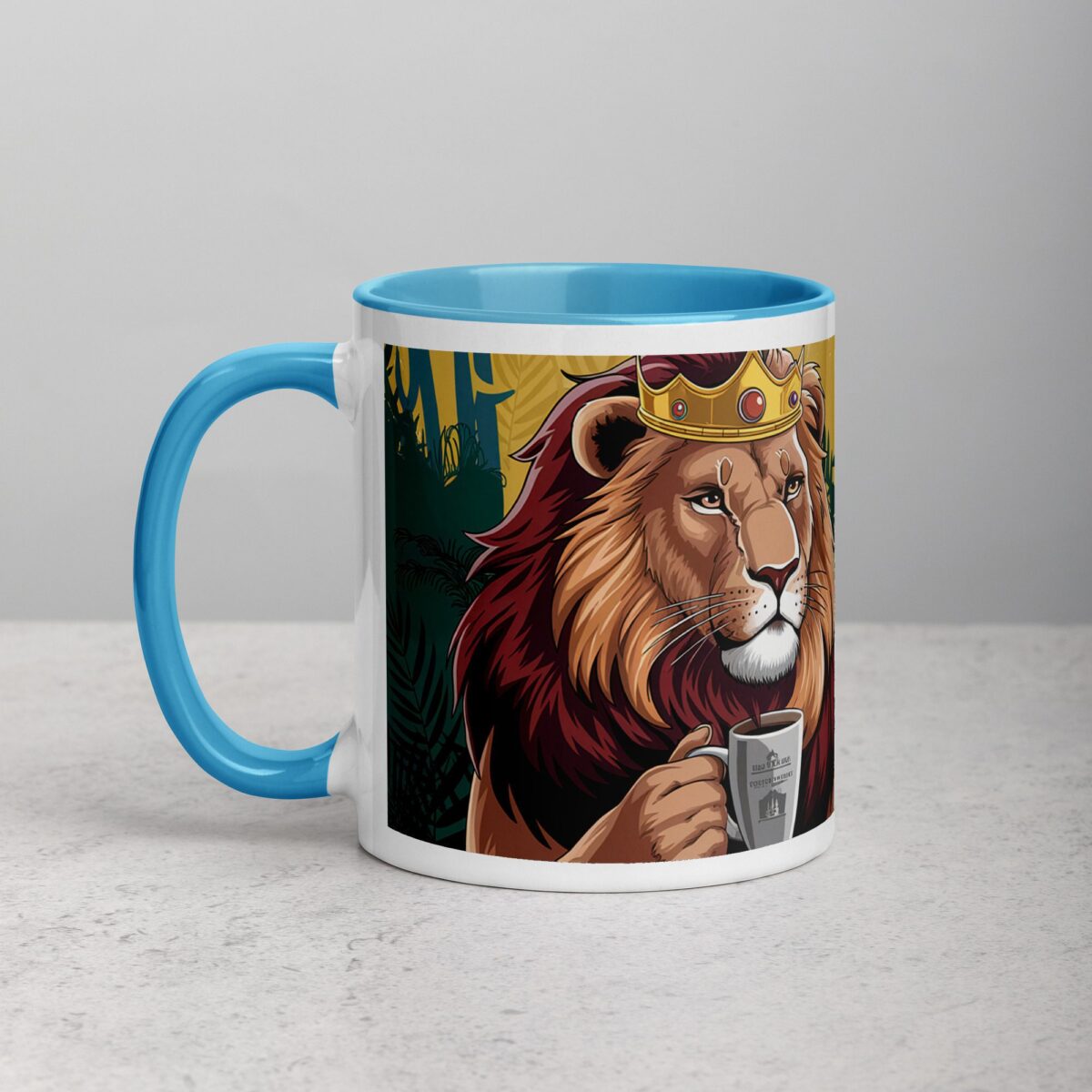 King of the Jungle But Coffee First Lion Mug - Image 14