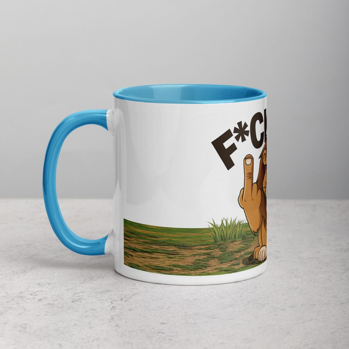 Middle Finger Lion Coffee Mug & Tea Cup - Image 14