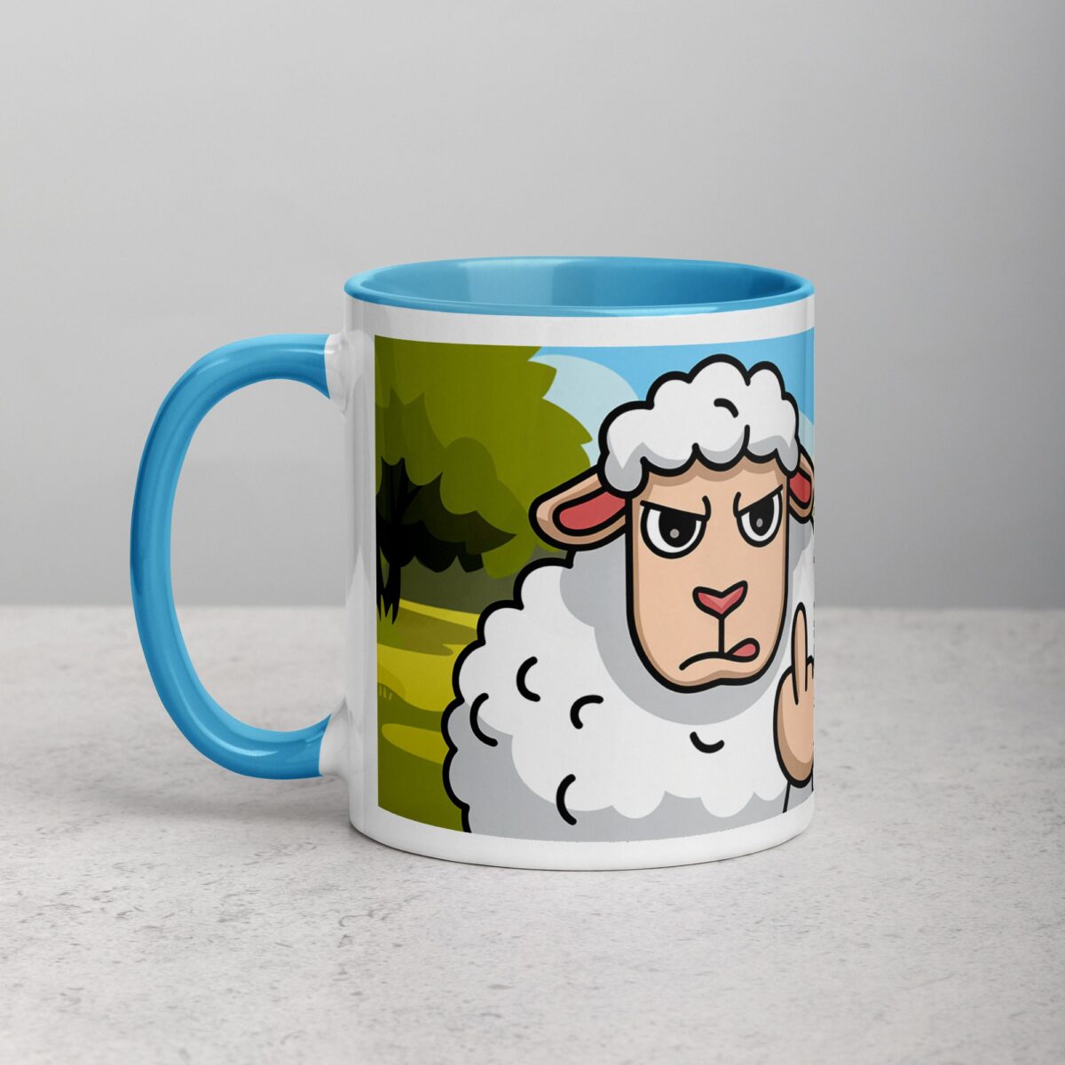 Middle Finger Sheep Coffee Mug & Tea Cup - Image 14