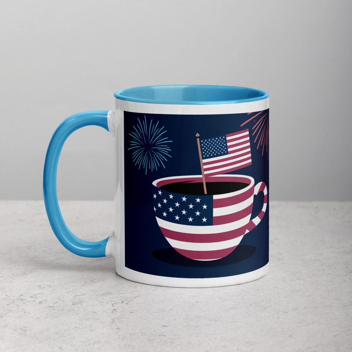 Caffeinated and Free 4th of July Coffee Mug - Image 14