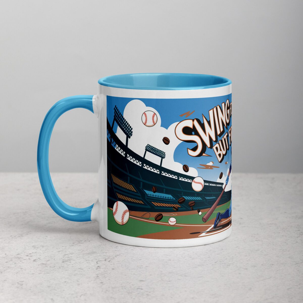 Swing for the Fences, But First Coffee Baseball Mug - Image 14