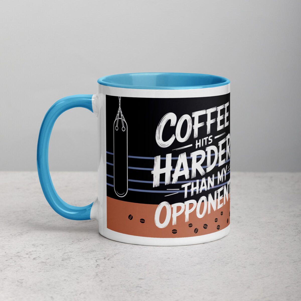 Coffee Hits Harder Than My Opponent Boxing Mug - Image 14