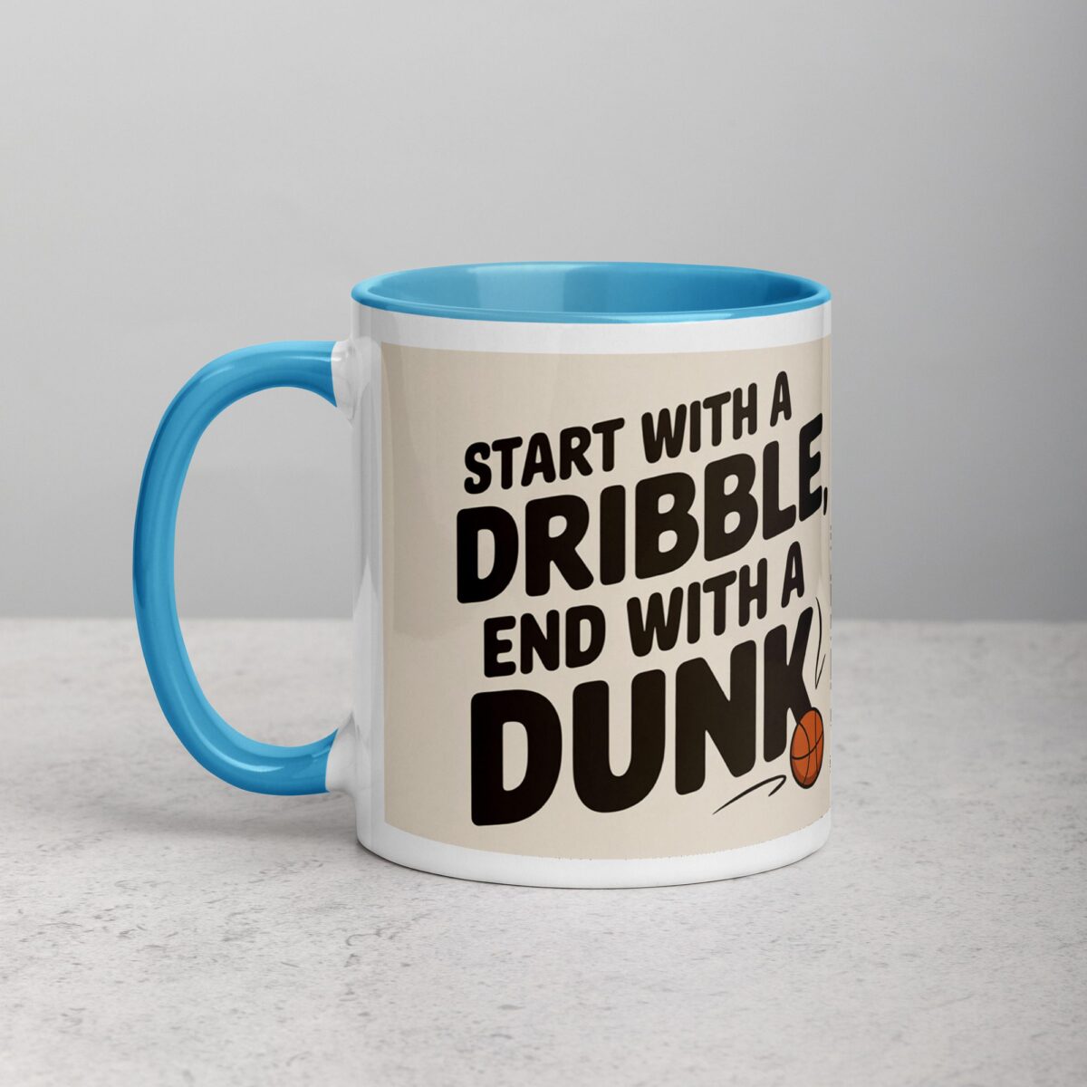 Start with a Dribble, End with a Dunk Basketball Mug - Image 14