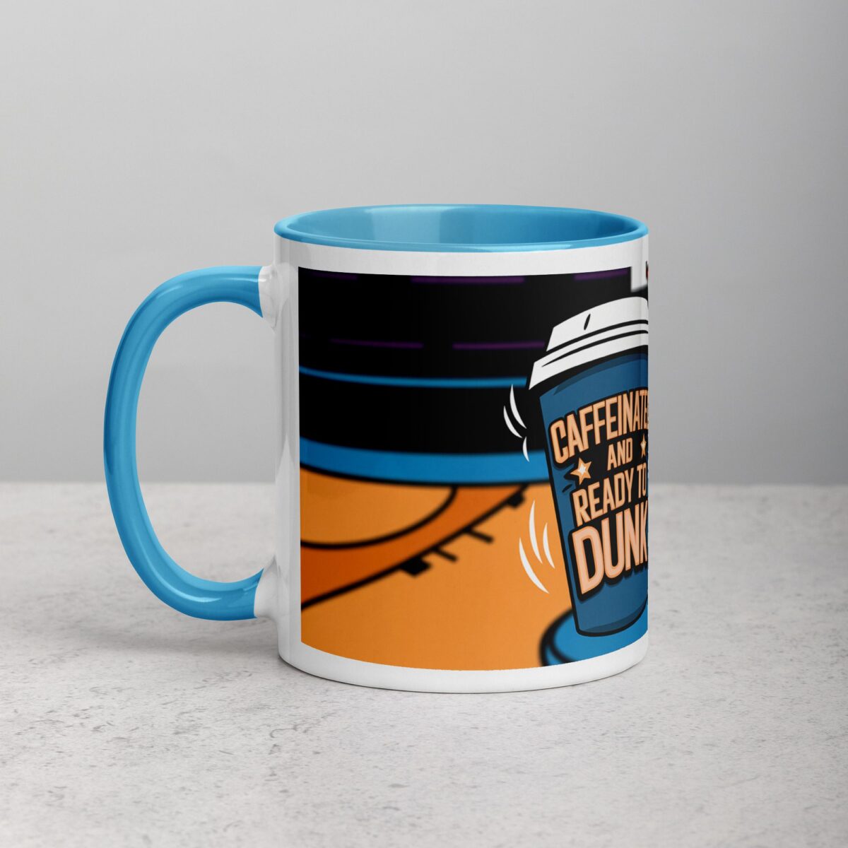 Caffeinated and Ready to Dunk Basketball Mug - Image 14