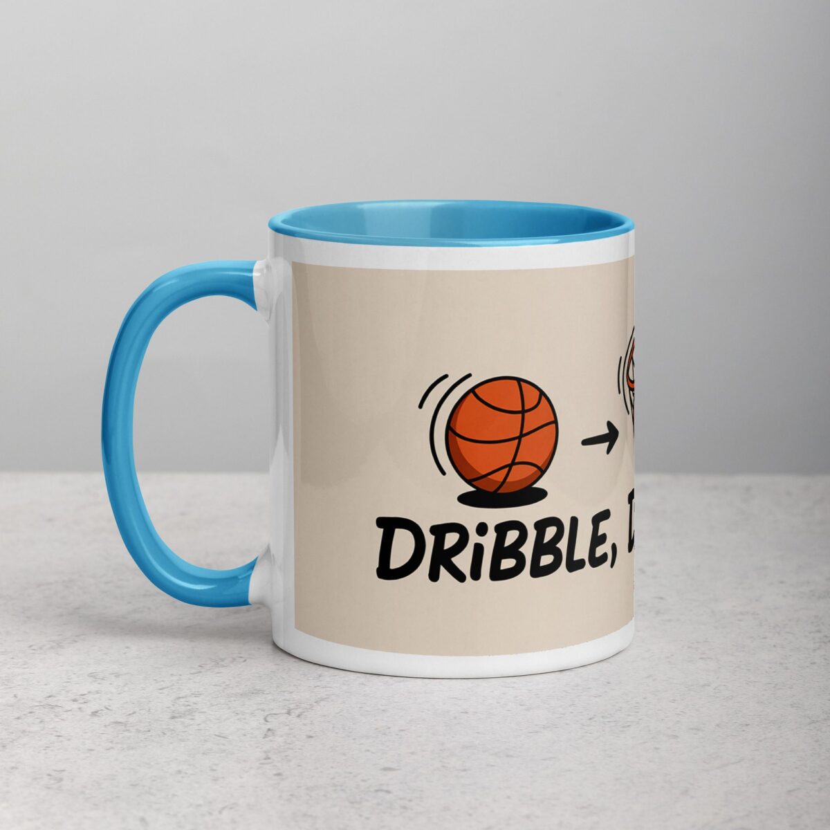 Dribble, Dunk, Drink Basketball Coffee Mug & Tea Cup - Image 14