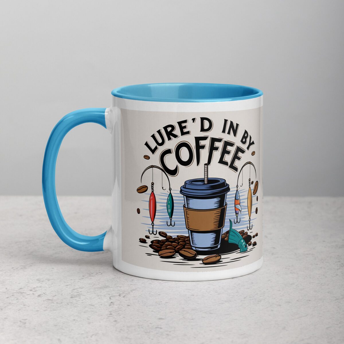 Lure’d in by Coffee Fishing Mug - Image 14