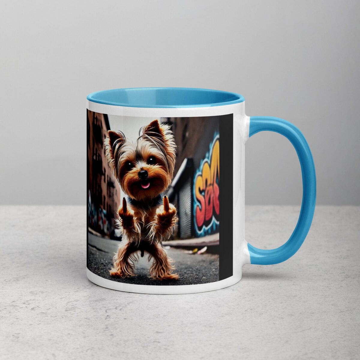 Yorkie Middle Finger Coffee Mug & Tea Cup - Image 15