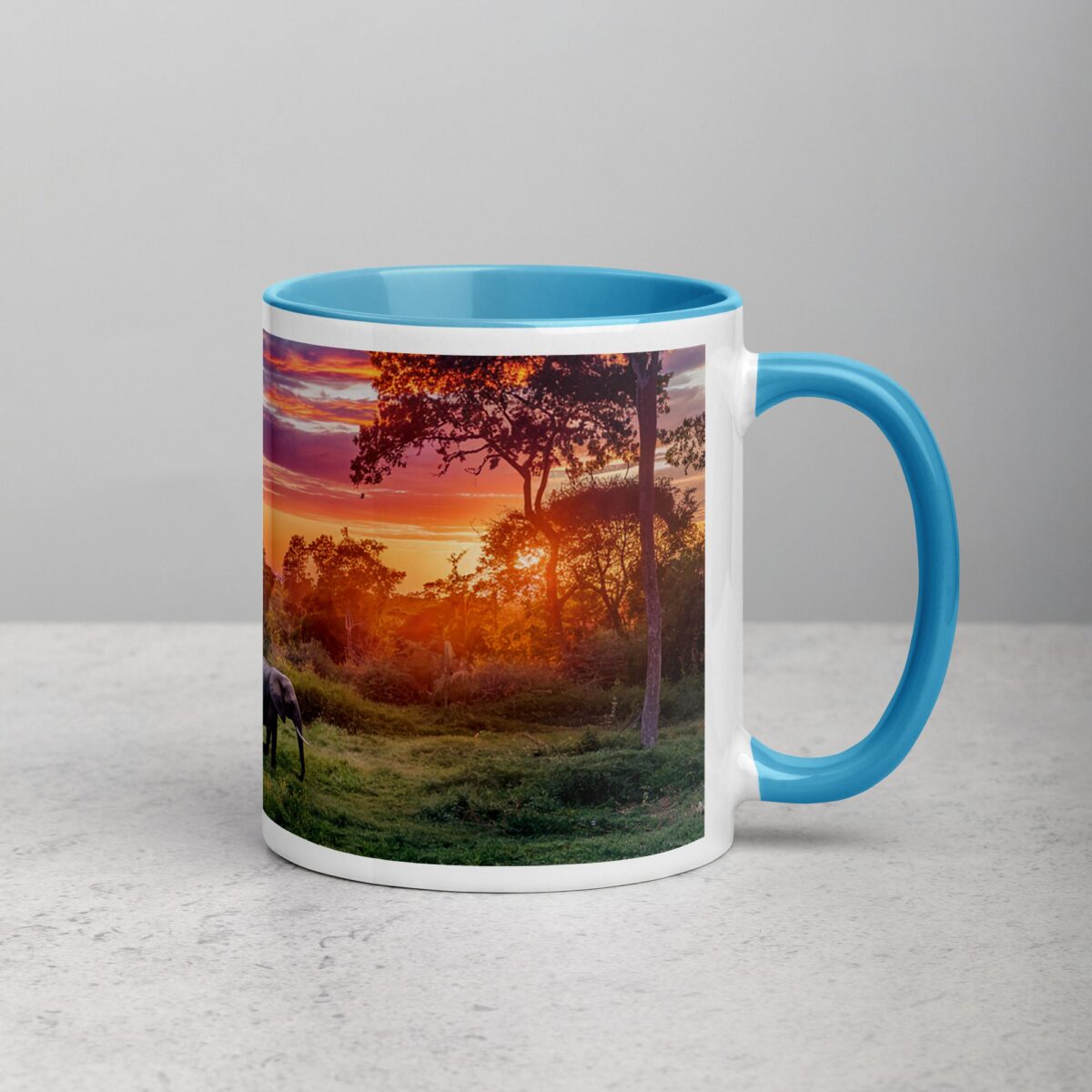 Elephant Jungle Sunset Coffee Mug & Tea Cup - Image 15