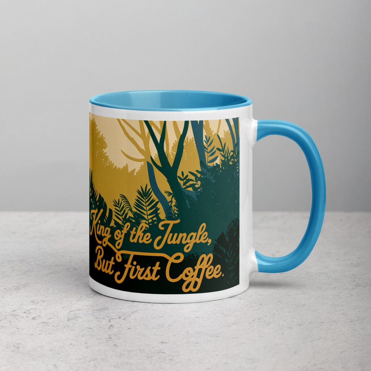 King of the Jungle But Coffee First Lion Mug - Image 15