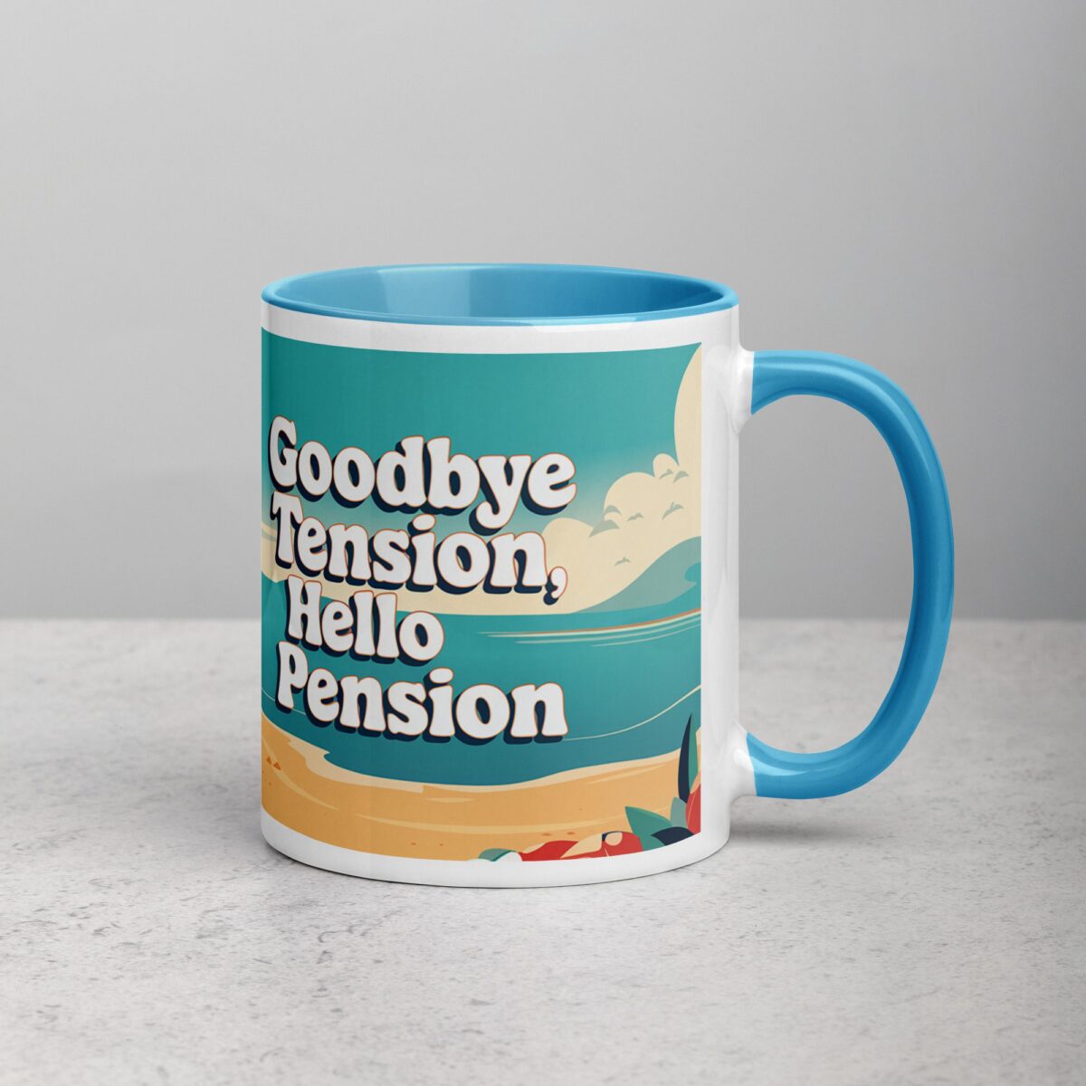 Goodbye Tension, Hello Pension Retirement Coffee Mug - Image 15