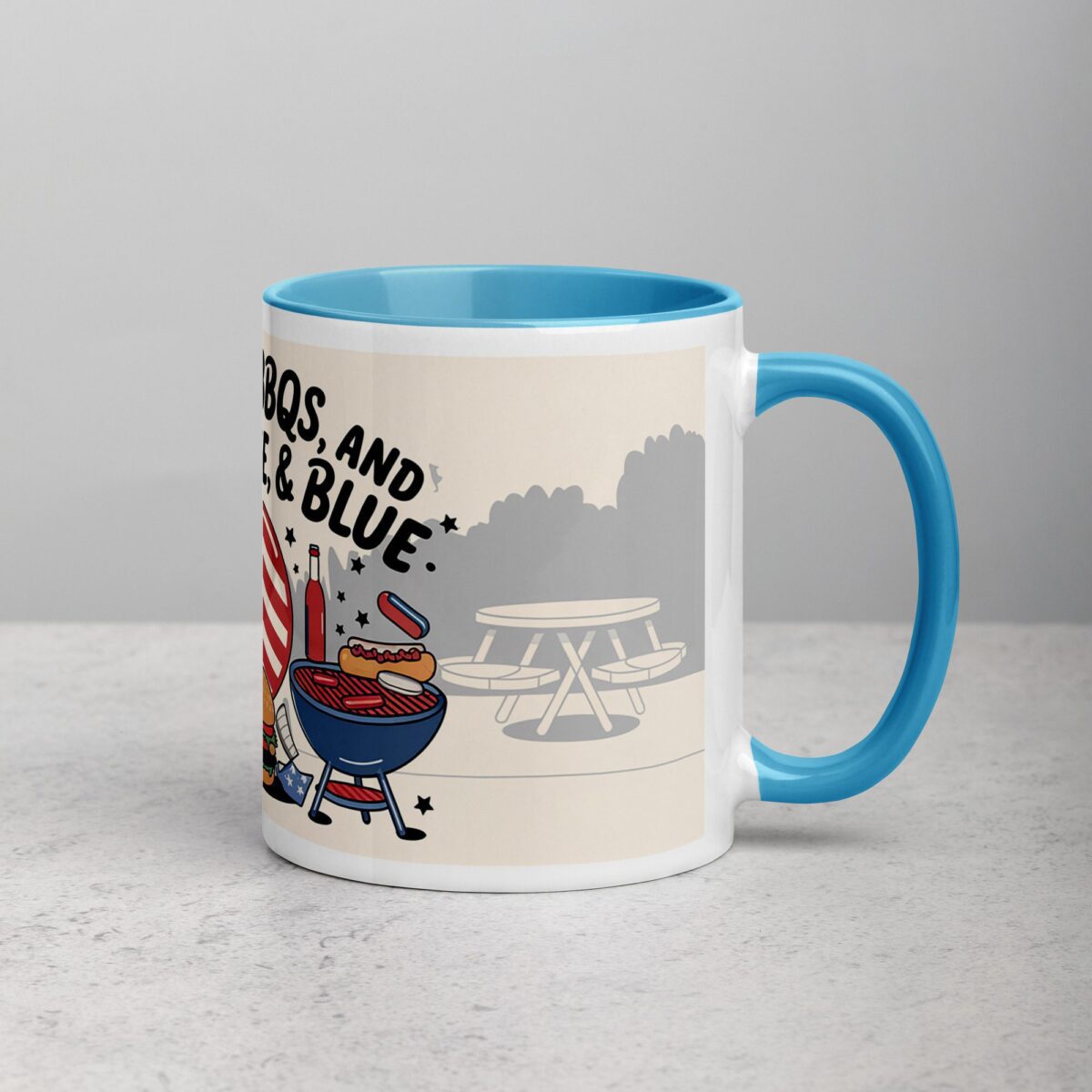 Brews, BBQs, & Red, White, & Blue Coffee Mug - Image 15