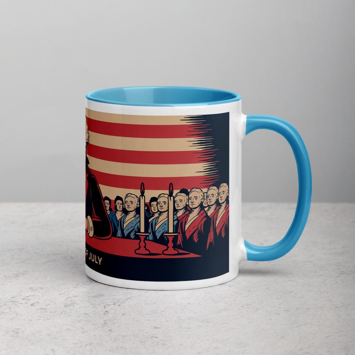 Happy 4th of July George Washington Retro Coffee Mug - Image 15