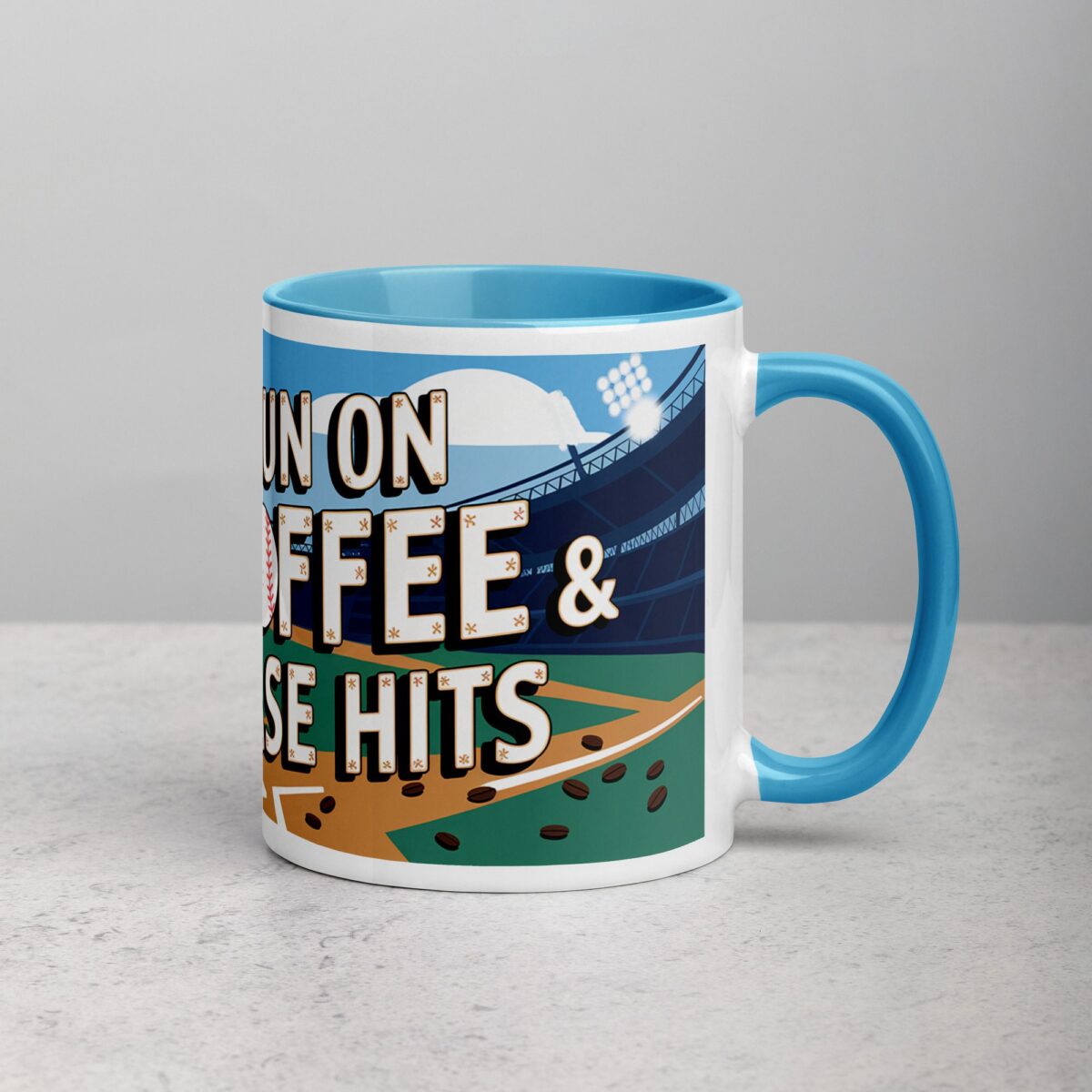 I Run on Coffee & Base Hits Baseball Coffee Mug - Image 15