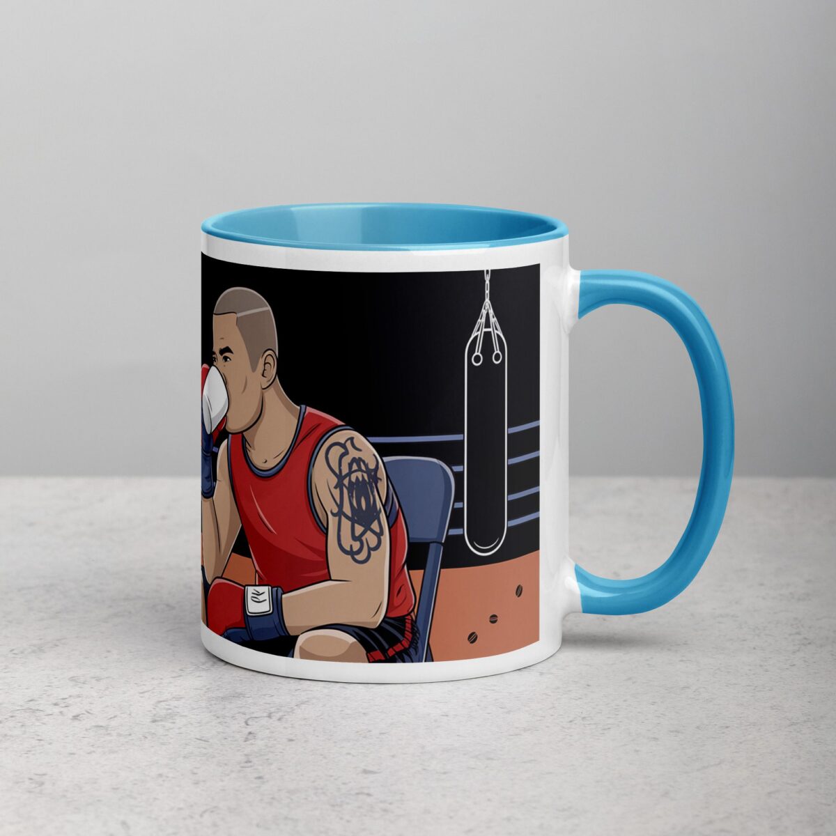 Coffee Hits Harder Than My Opponent Boxing Mug - Image 15
