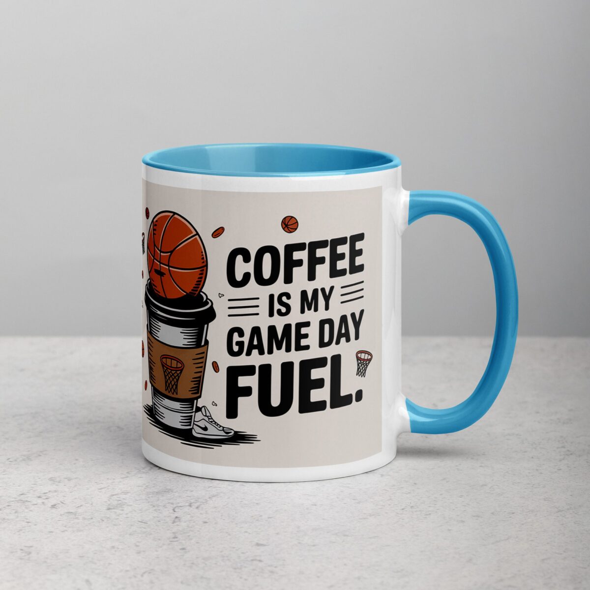Coffee is My Game Day Fuel Basketball Mug - Image 15