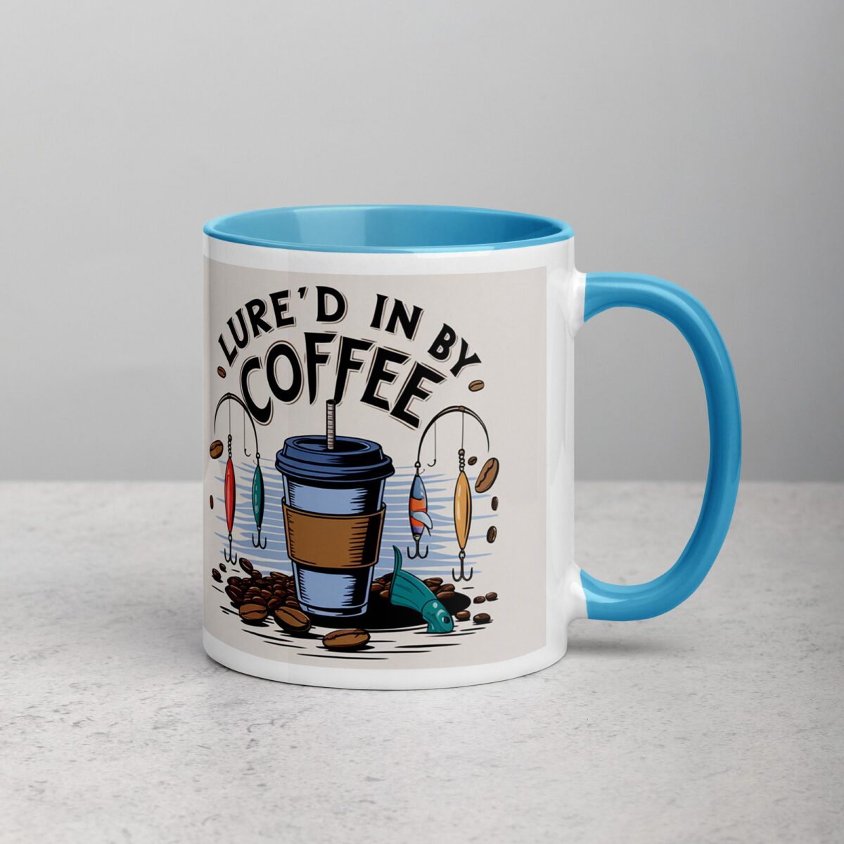 Lure’d in by Coffee Fishing Mug - Image 15