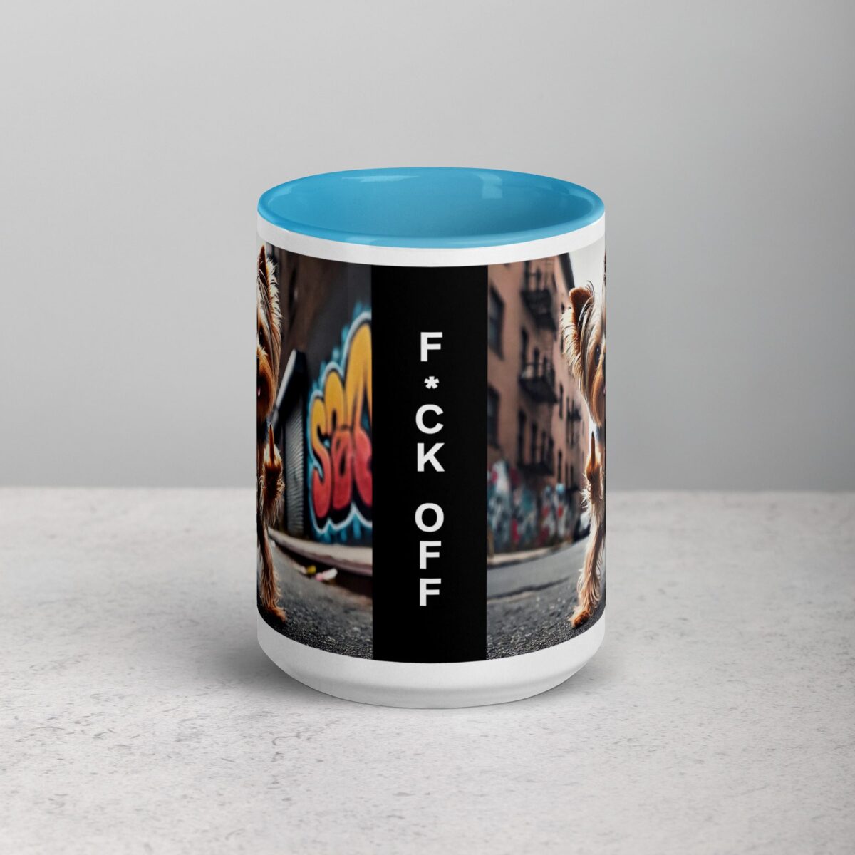 Yorkie Middle Finger Coffee Mug & Tea Cup - Image 16