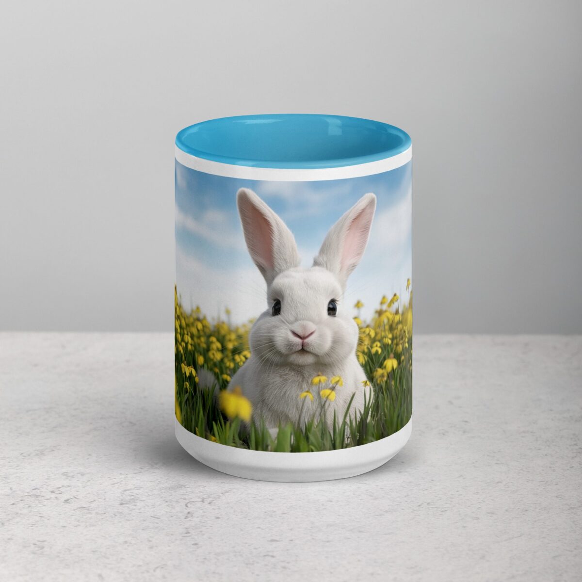Bunny with Flowers Coffee Mug & Tea Cup - Image 16