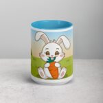 Bunny Rabbit Eating Carrot Coffee Mug & Tea Cup - Image 16