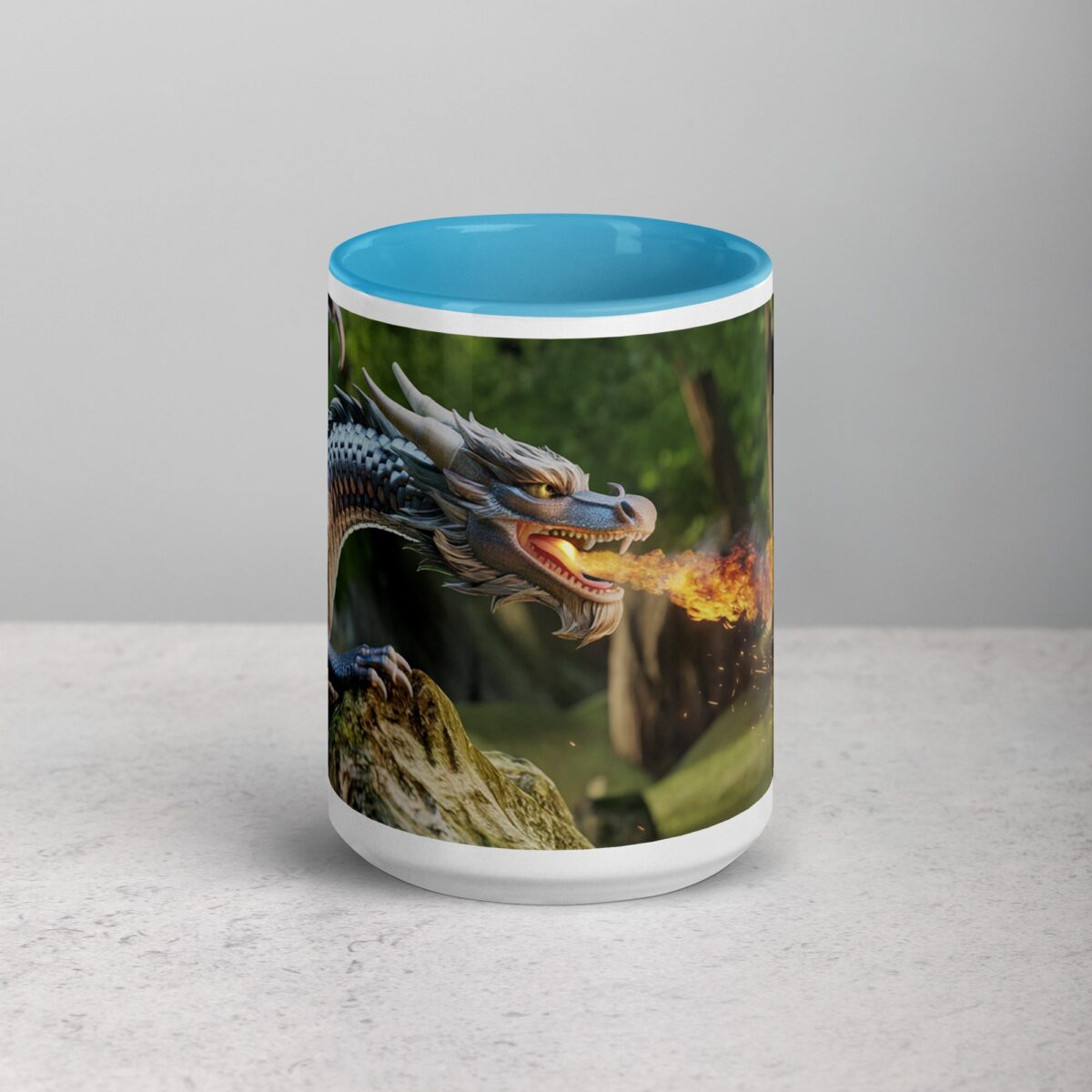 Dragon Spitting Fire 3D Coffee Mug & Tea Cup - Image 16