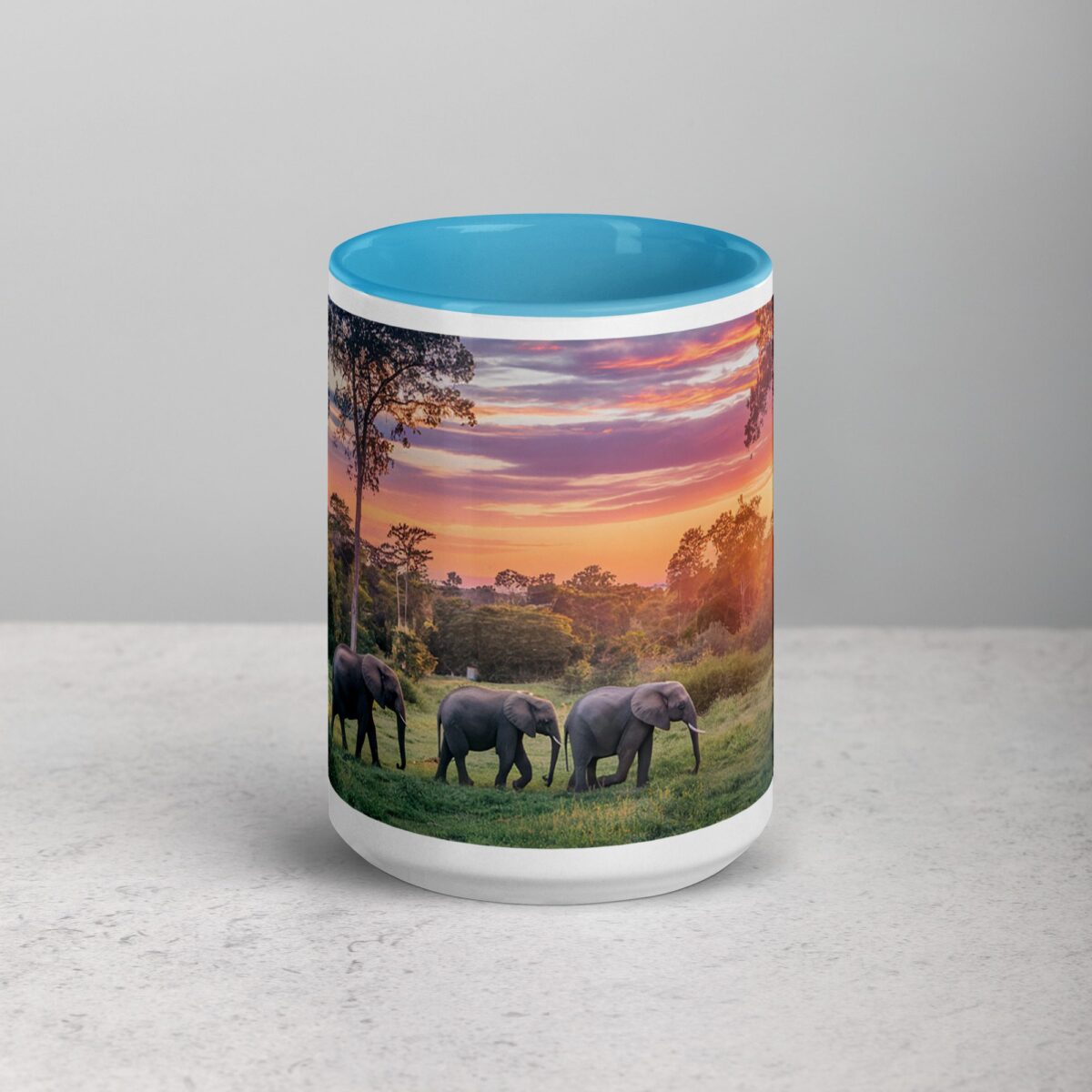 Elephant Jungle Sunset Coffee Mug & Tea Cup - Image 16