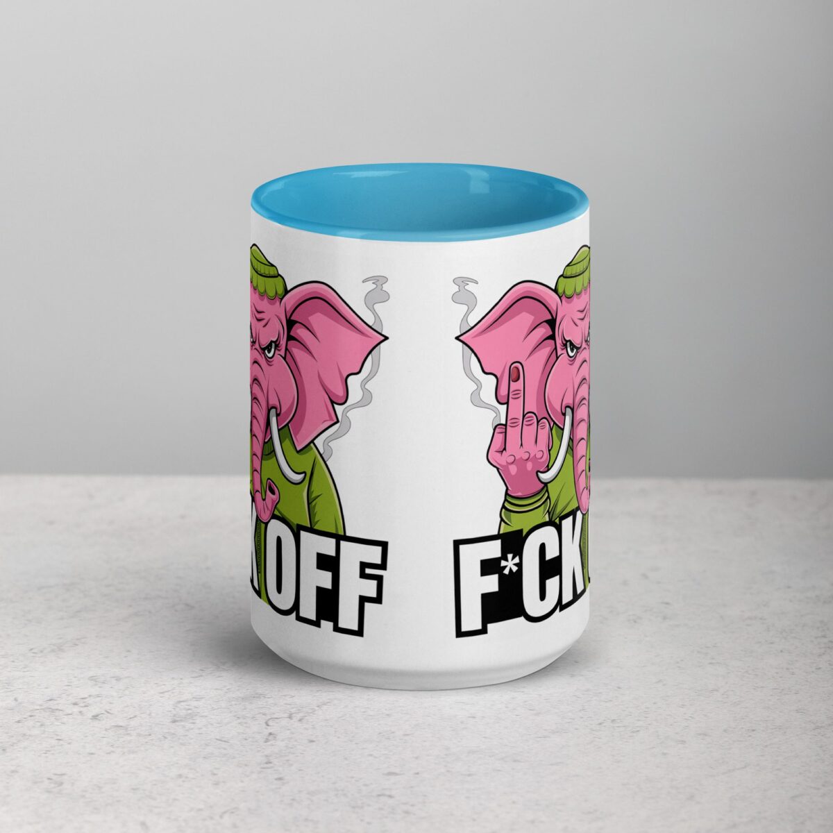 Elephant Middle Finger Coffee Mug & Tea Cup - Image 16