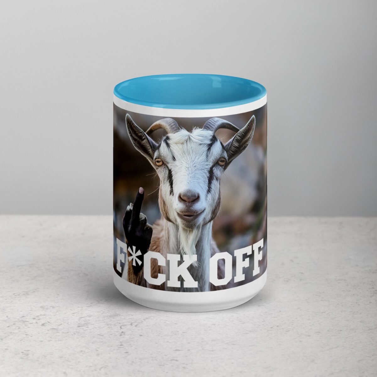 Middle Finger Goat Coffee Mug & Tea Cup - Image 16