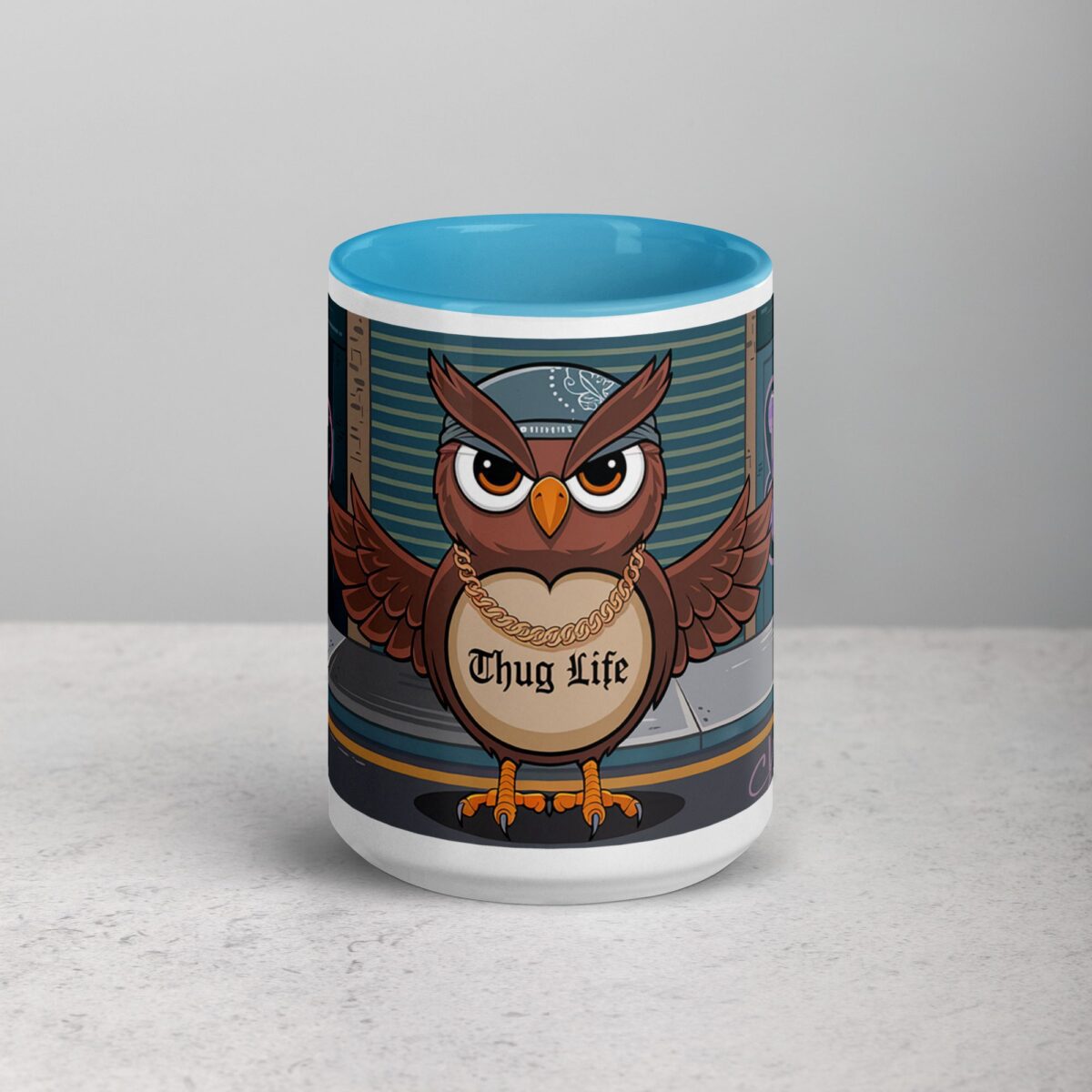 Thug Life Gangster Owl Coffee Mug & Tea Cup - Image 16