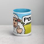 Middle Finger Sheep Coffee Mug & Tea Cup - Image 16