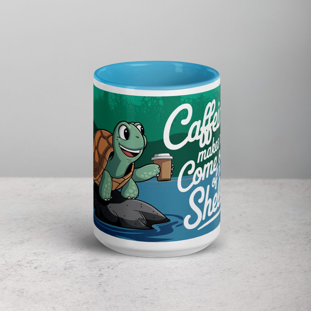 Caffeine Makes Me Come Out of My Shell Turtle Mug - Image 16