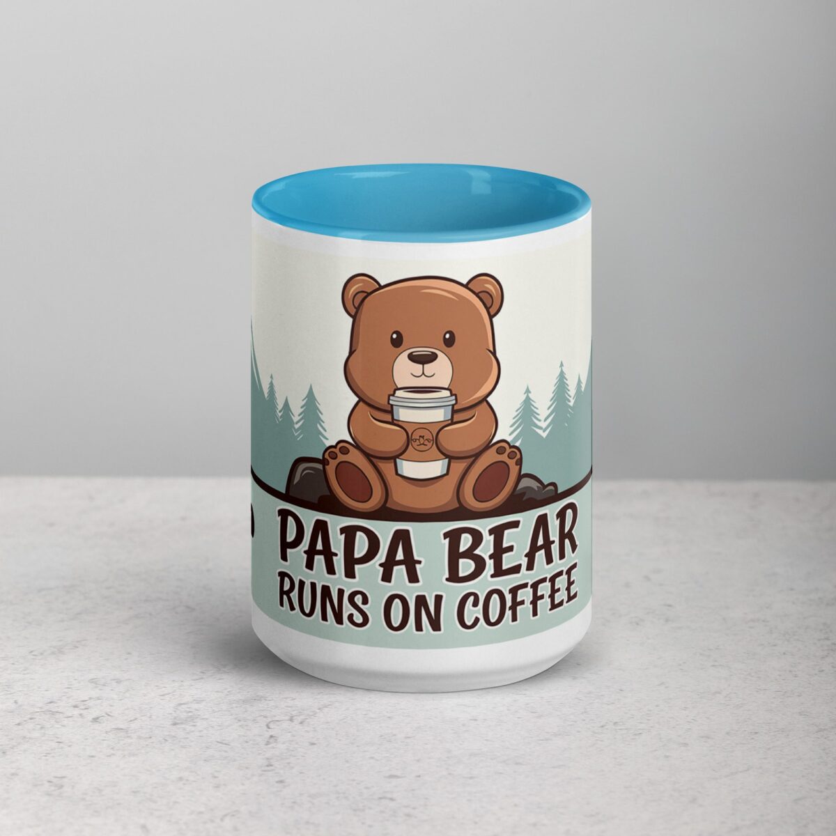 Papa Bear Runs on Coffee Fathers Day Mug - Image 16