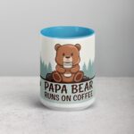 Papa Bear Runs on Coffee Fathers Day Mug - Image 16