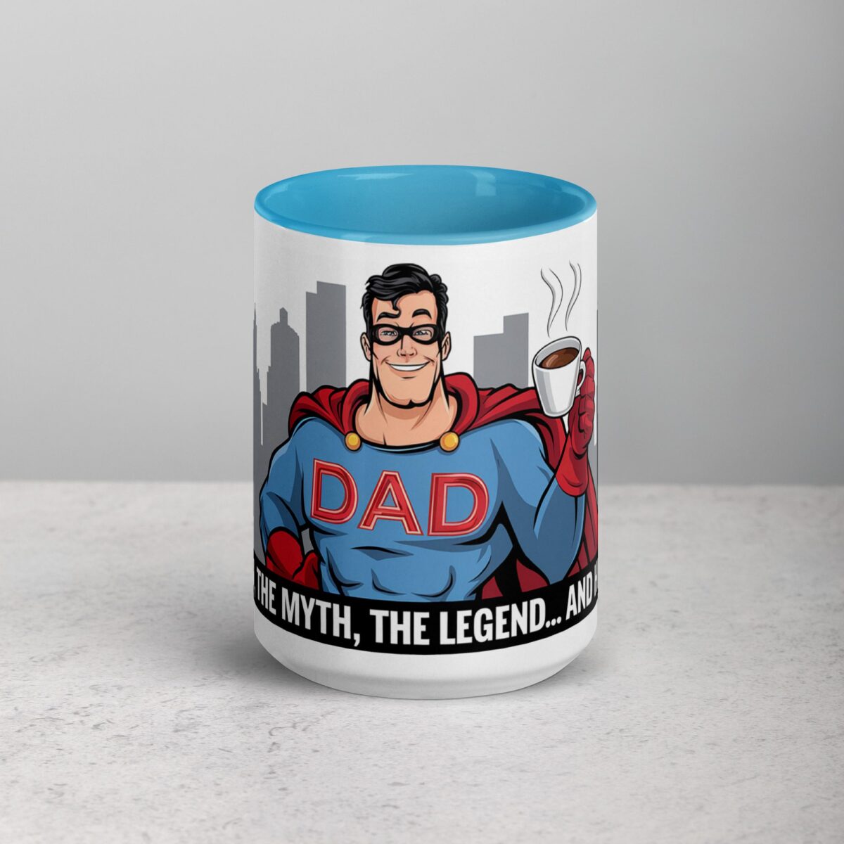 The Man, The Myth, The Legend... and His Coffee Dad Superhero Mug - Image 16