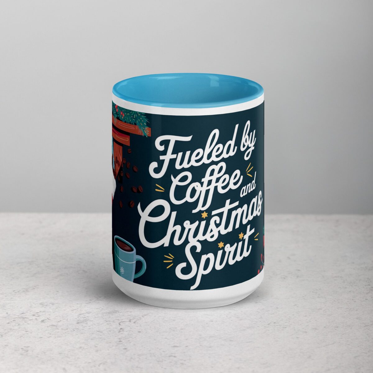 Fueled by Coffee and Christmas Spirit Mug - Image 16