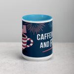 Caffeinated and Free 4th of July Coffee Mug - Image 16