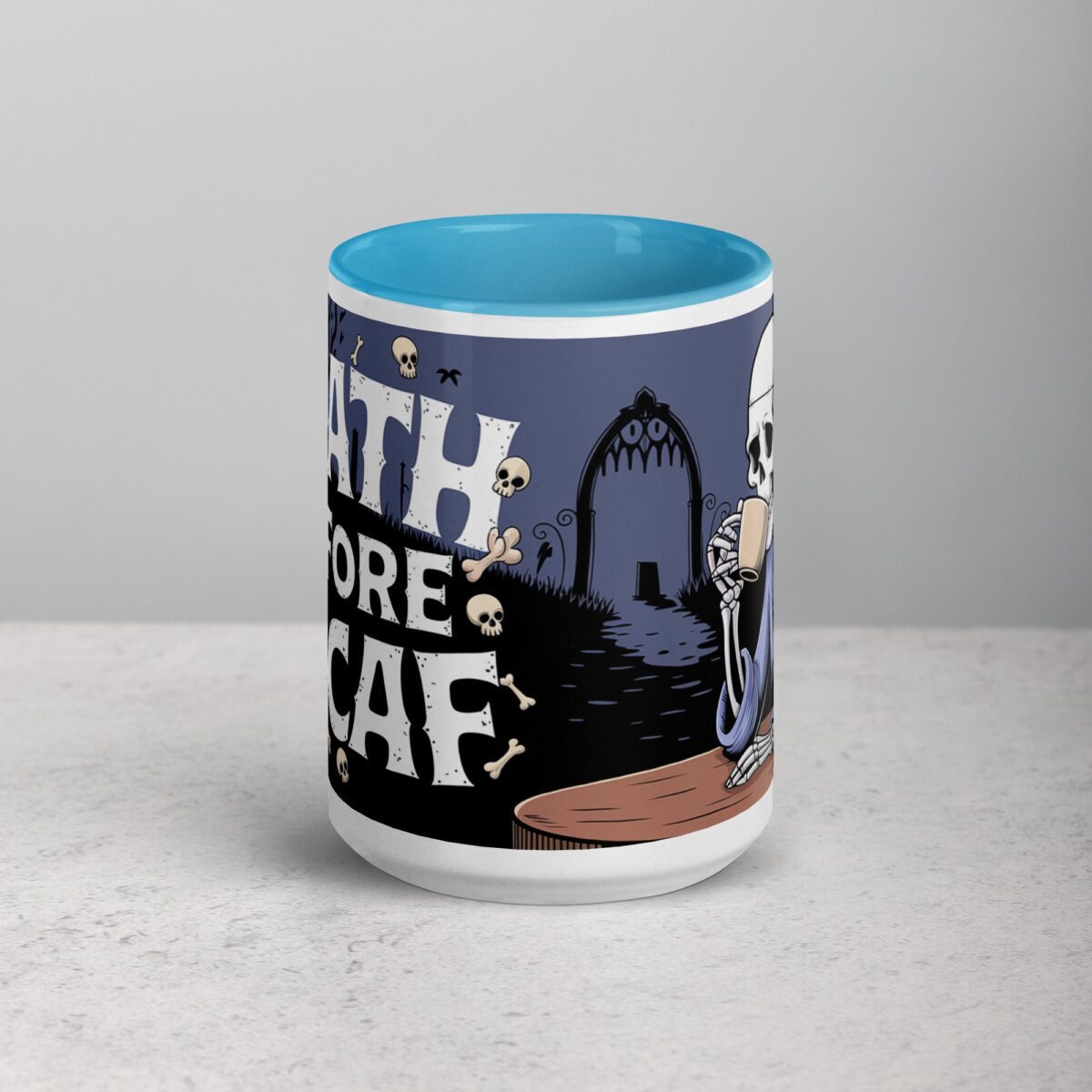 Death Before Decaf Halloween Coffee Mug - Image 16