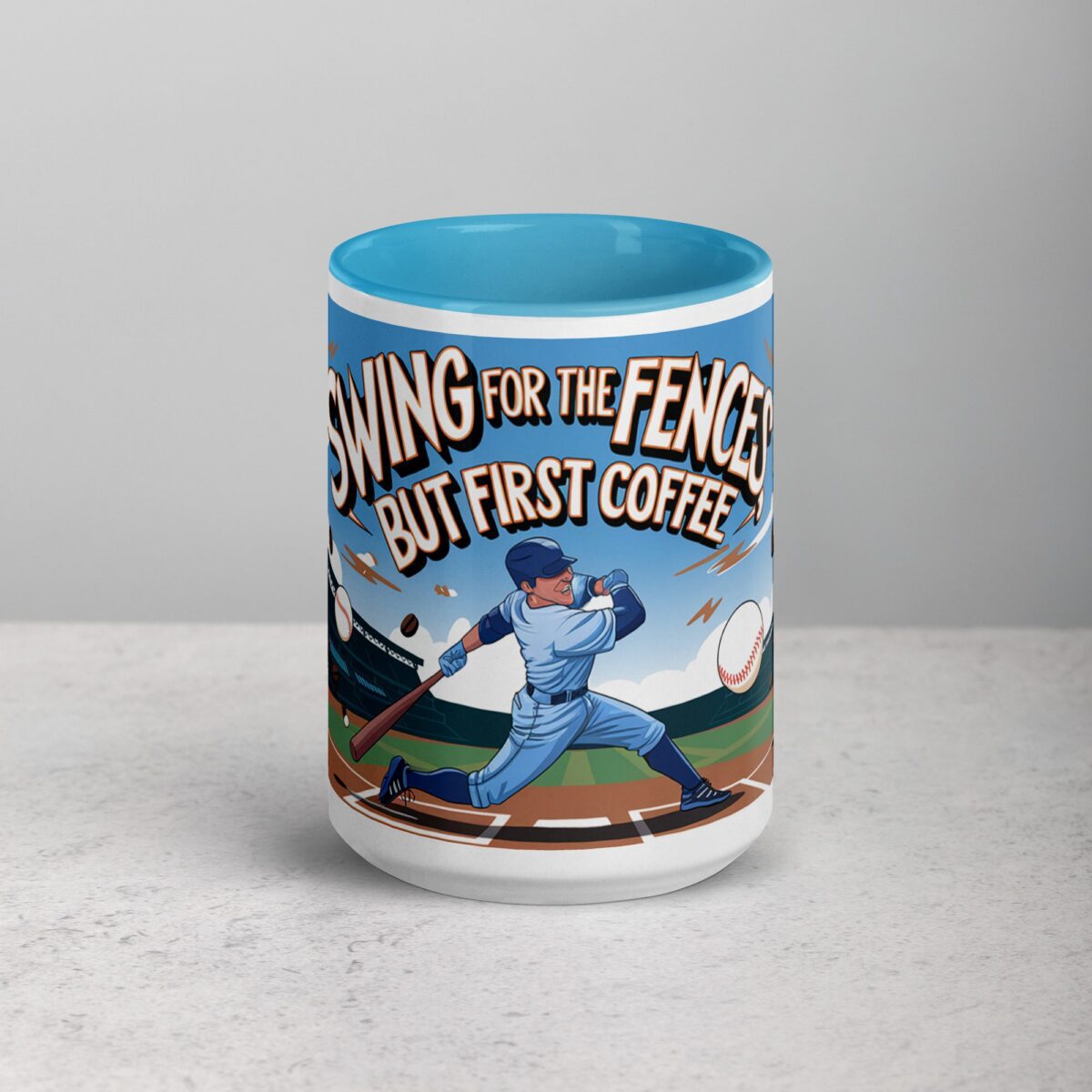 Swing for the Fences, But First Coffee Baseball Mug - Image 16