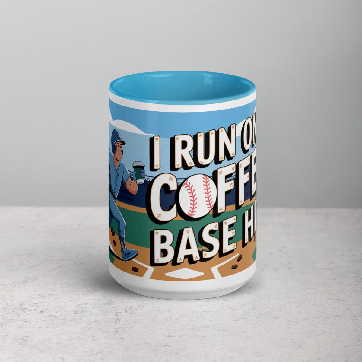 I Run on Coffee & Base Hits Baseball Coffee Mug - Image 16