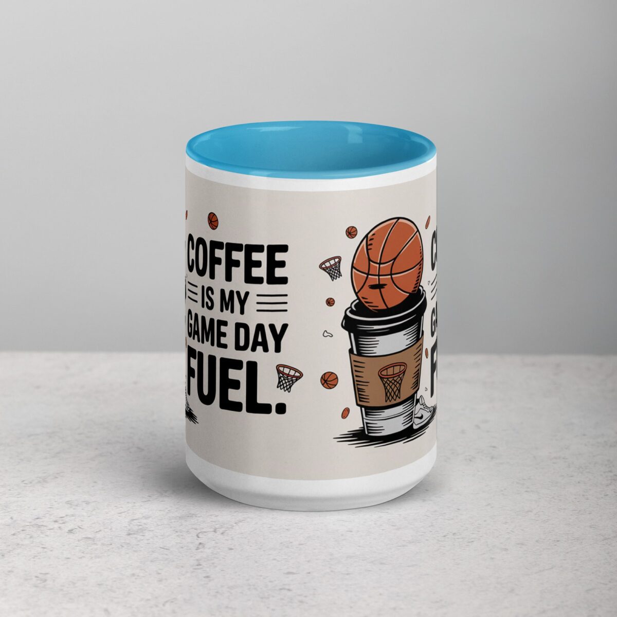 Coffee is My Game Day Fuel Basketball Mug - Image 16