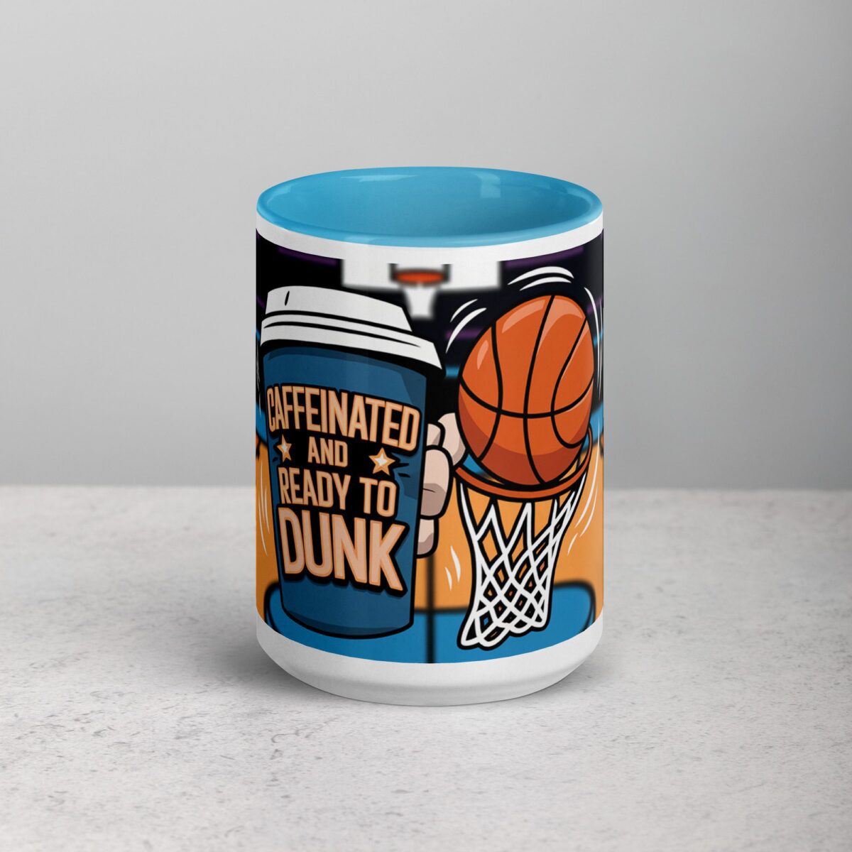 Caffeinated and Ready to Dunk Basketball Mug - Image 16
