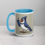 Middle Finger Blue Jay Coffee Mug & Tea Cup - Image 17